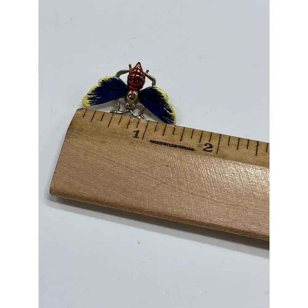 Vintage Bee Bug Enamel‎ Brooch Pin Taiwan Retro Colorful Cosplay